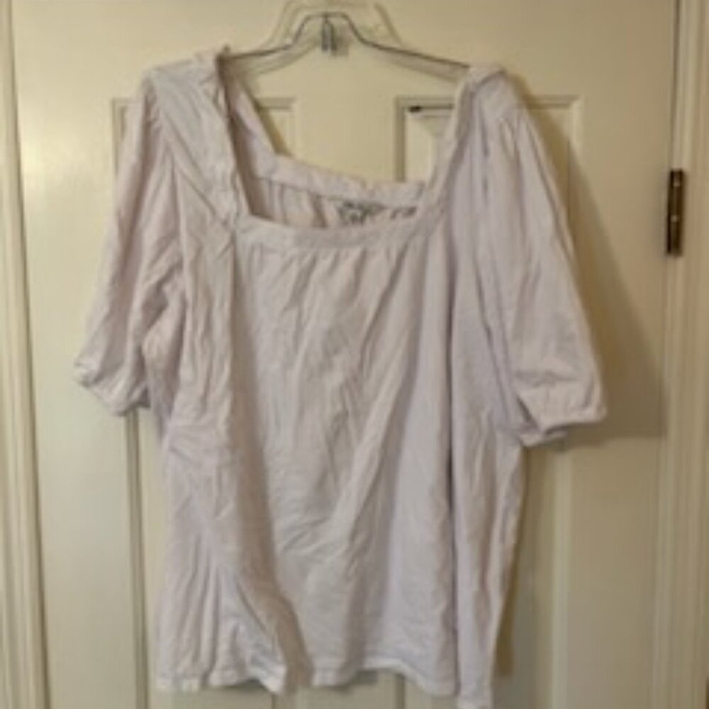 3X white blouse